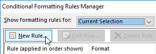 Conditional Formatting Rules Manager.