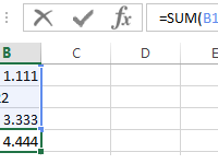 cell-format-working-sum-function