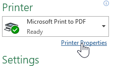Printer Properties.