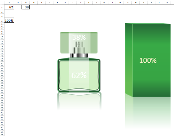 Packaging with perfume bottle vector.