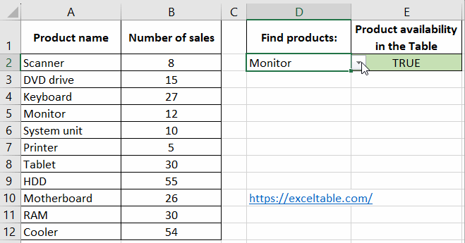 Table Comparison with Dropdown