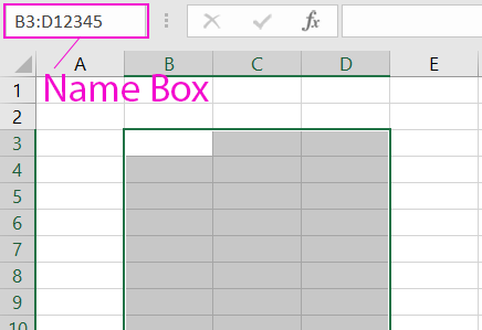 Name Box Excel