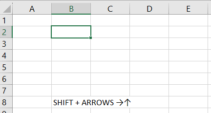 using keyboard arrows