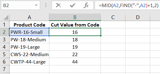 MID formula example