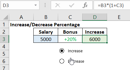 How to Increase or Decrease Percentage