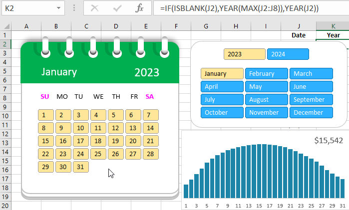 Best Excel calendar