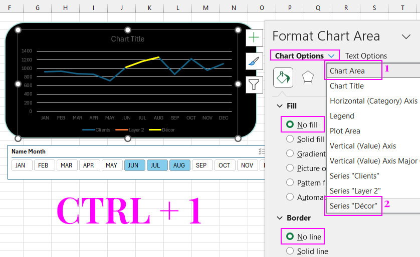 Formatting the visualization appearance