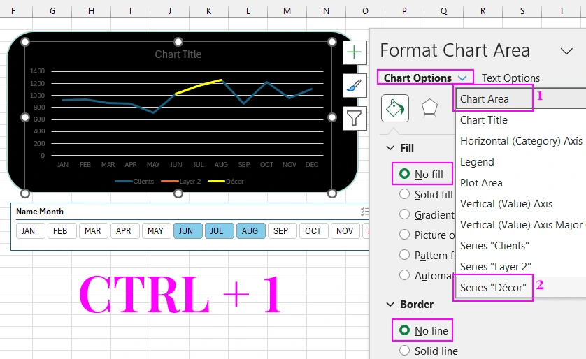 Форматирование внешнего вида визуализации