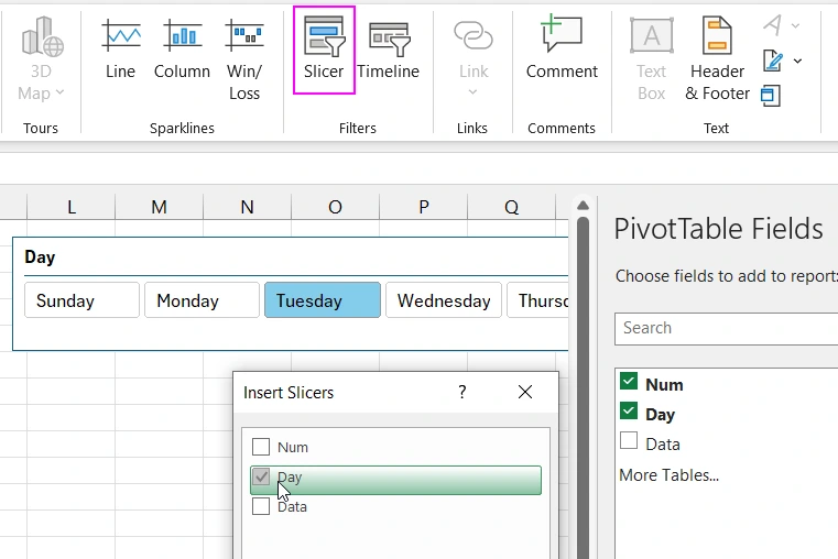 Кнопки среза