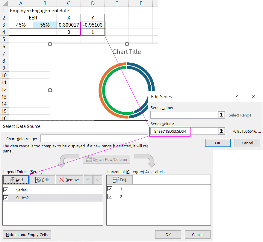 Adding chart data series