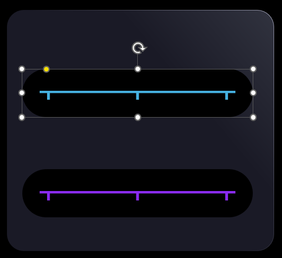 Template for chart decoration with shapes