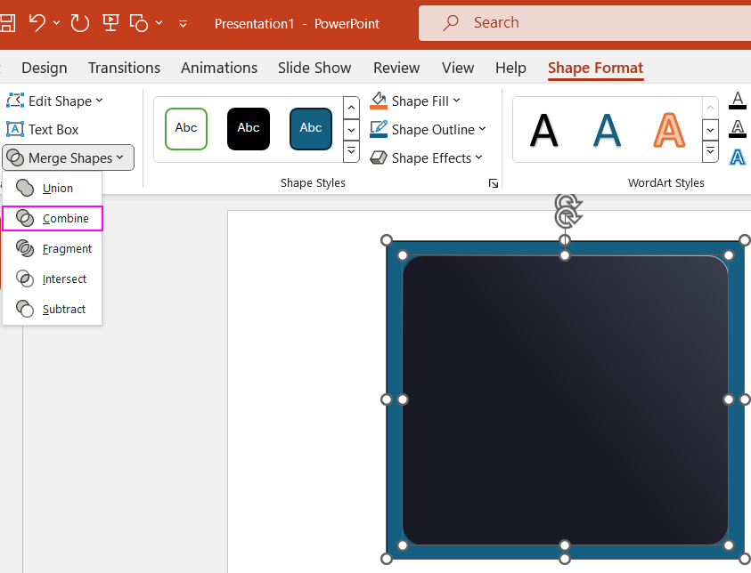 Refining the design in PowerPoint