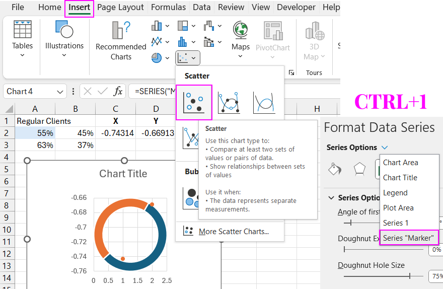 Changing the chart type