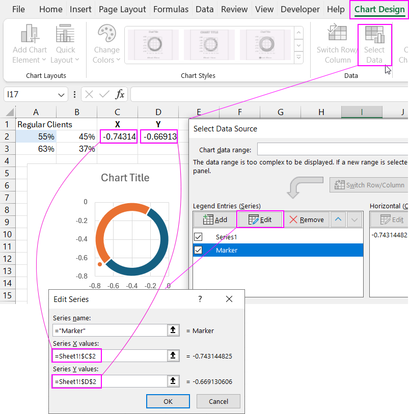 Setting Scatter chart parameters