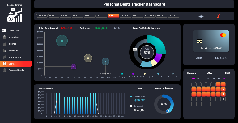 Debt Repayment Tracking Dashboard