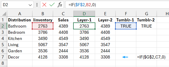 Formulas for button functionality