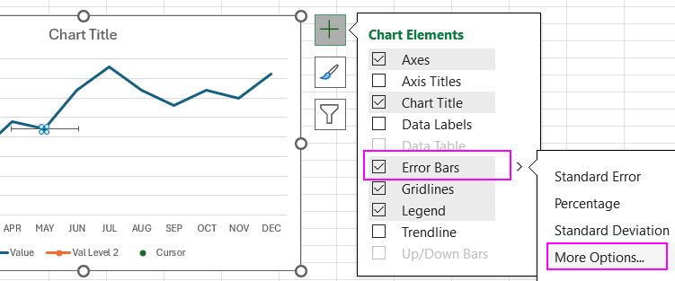 Creating an interactive cursor on visualization