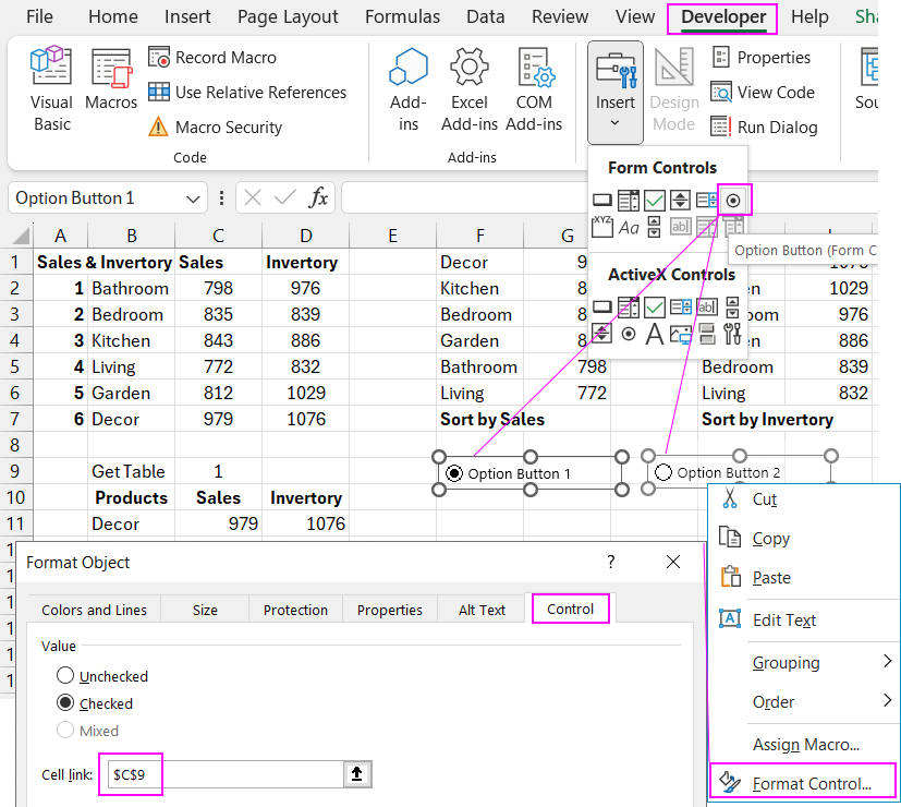 Adding interactive controls