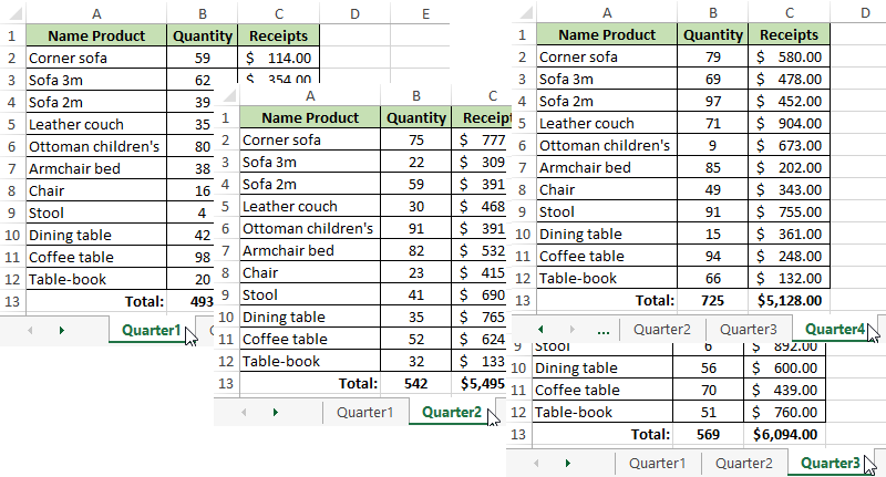 Consolidate worksheets in excel into one