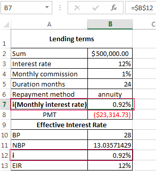 calculation of interest.