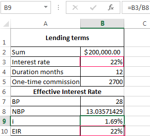 rate of the base period.