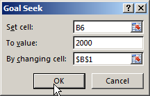 Goal Seek.