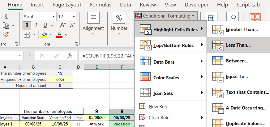 Styles Formatting