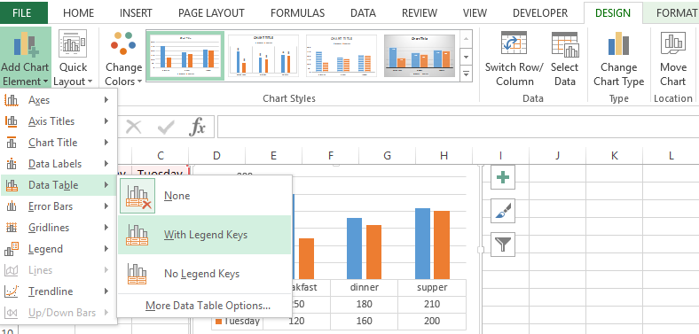 change graph base color in excel for mac