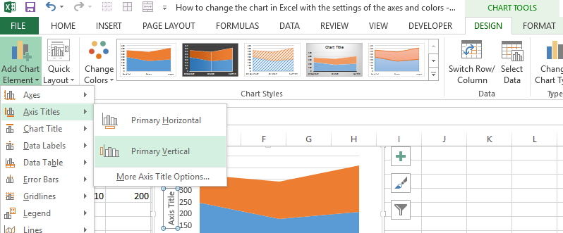 Change text in axis of chart in excel formula