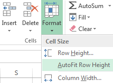 AutoFit Row Height.