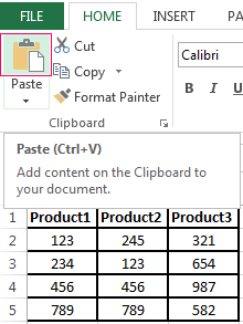 how to copy word table to excel