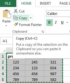 how to copy and paste in word table