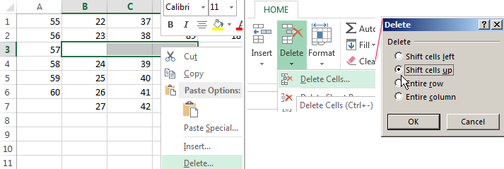 how to remove table format in excel shortcut keys