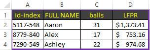 Change the color of the table in Excel