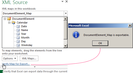 excel import xml from url