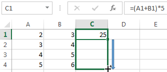 copy to row cells.