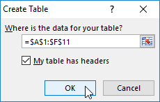 Create Table.