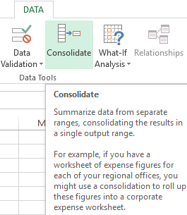 Data consolidation.