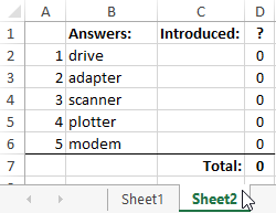 How to make a Crossword Puzzle with Excel Functions for Clue