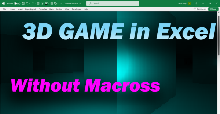 3D Doom game in Excel