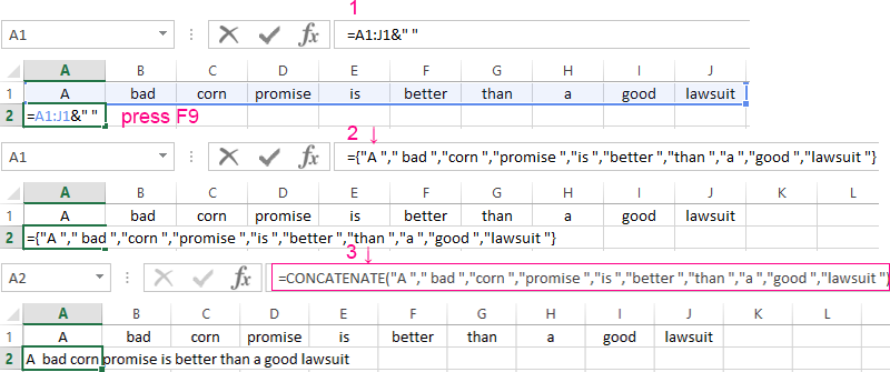 concatenate excel