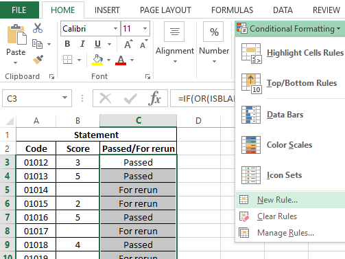 Conditional Formatting.