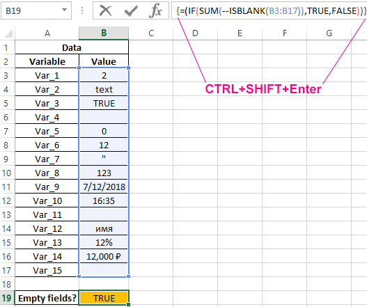 How To Get Empty Cells In Excel Formula