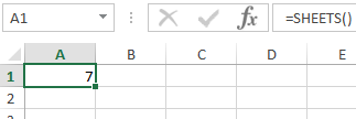 SHEETS function.