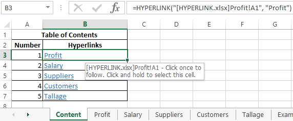 Creating Hyperlinks In Excel