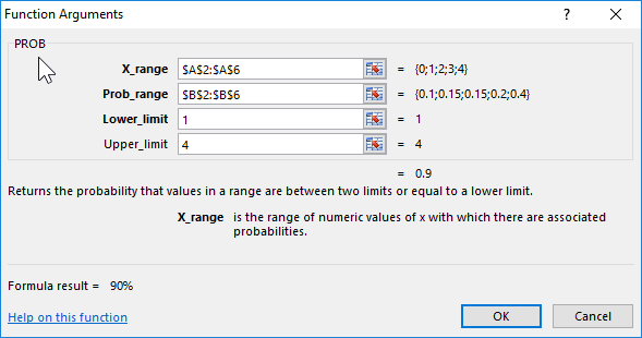 excel for mac probabilities