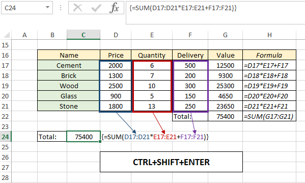 array formula