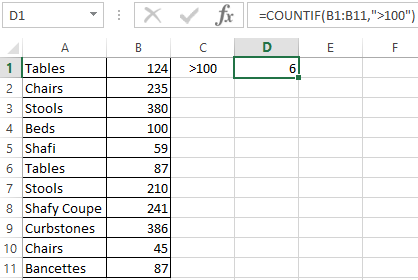 excel countif