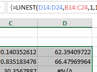 examples-use-linest-function