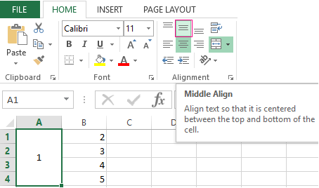 how to use merge and center in excel horizontally